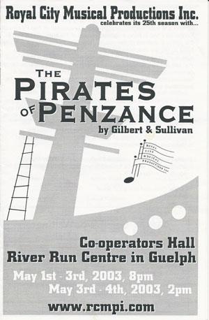 Pirates of Penzance Programme Cover